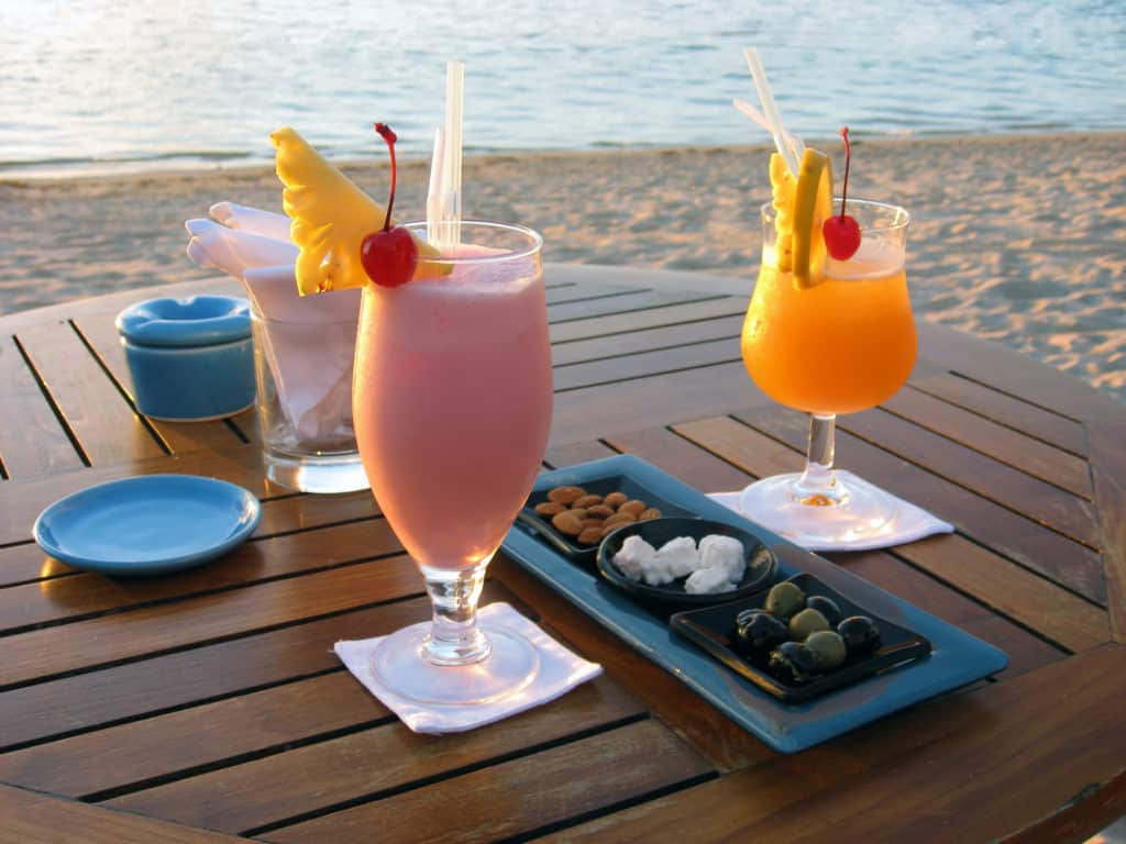 Romantic Cocktail for lovers by the beach in Mauritius